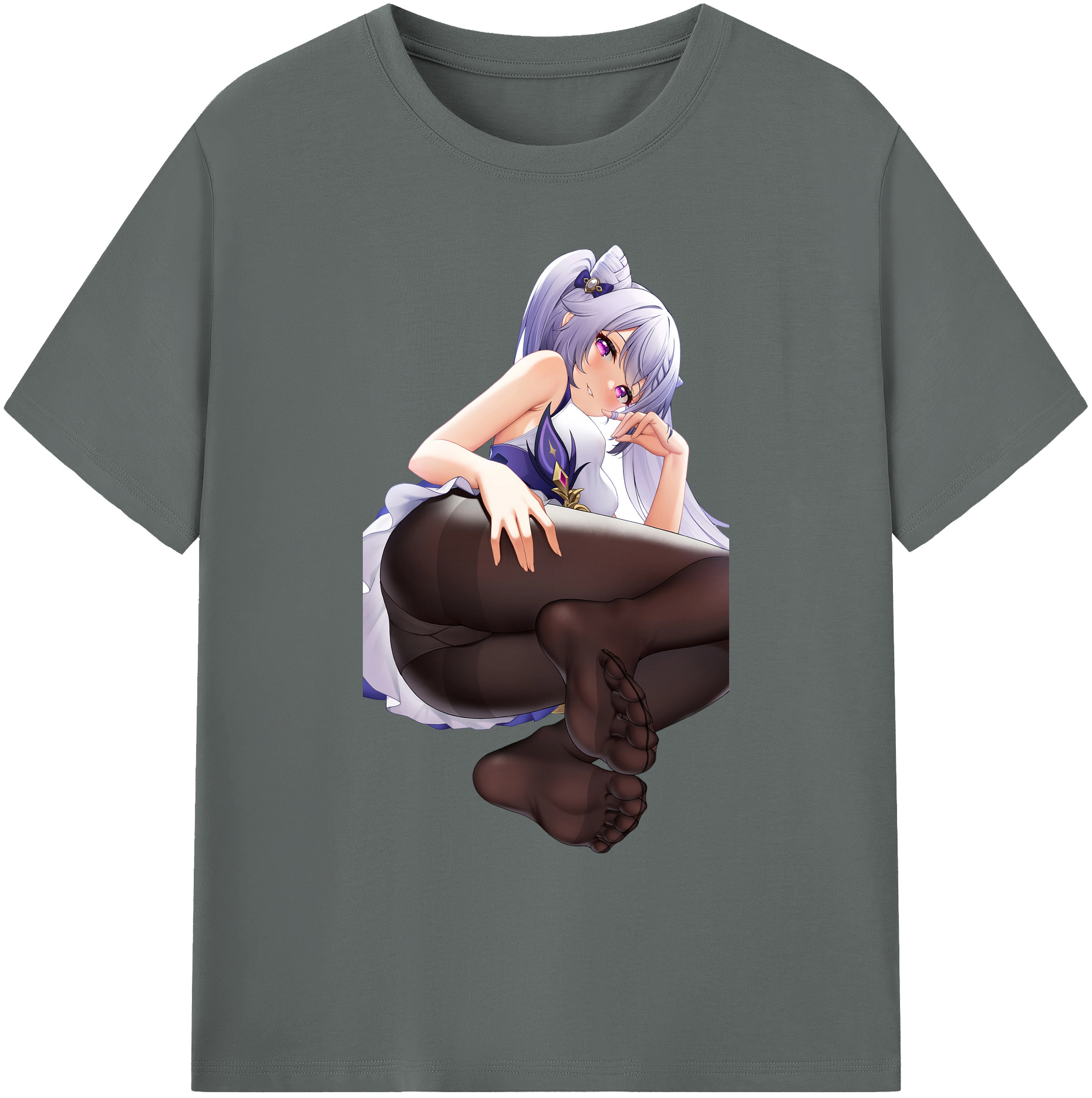 げんし神 刻晴 こくせい genshin Kokusei 綿100％ メンズ半袖Tシャツ｜肌触りやわらか＆通気性